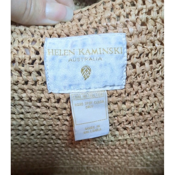 Helen Kaminski Raffia And Leather Tote 22"x 11" - Picture 6 of 6